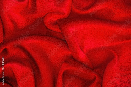 Silky Red Fabric for Backgr...