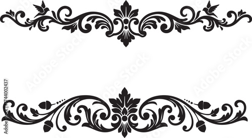 Decorative Vintage Ornament Vector Flourish Monogram Frame