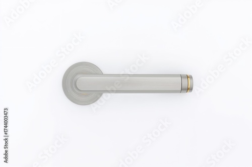 Side view of a silver door ...