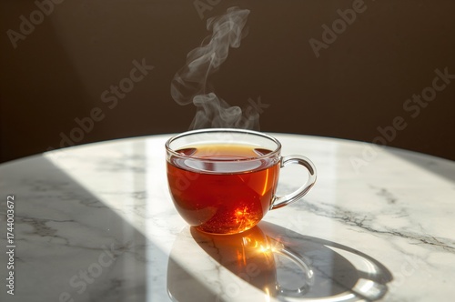 Transparent Glass Cup of Te...