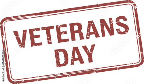Veterans day stamp vector graphic for holiday celebration