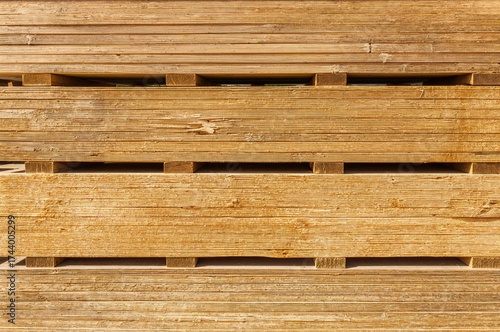Stacked solid wood planks r...