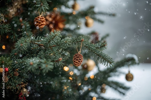 Christmas tree decorated wi...
