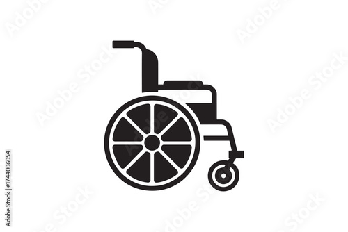 Wheelchair Silhouette Design Medical Wheelchair Vector Illustration