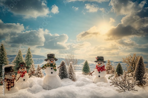 Handcrafted Snowman Figurines