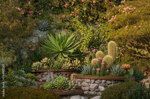 Garden filled with various ...