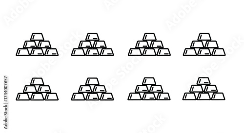 Stack of gold bars symbolizing wealth financial success investment and luxury precious metal assets vector