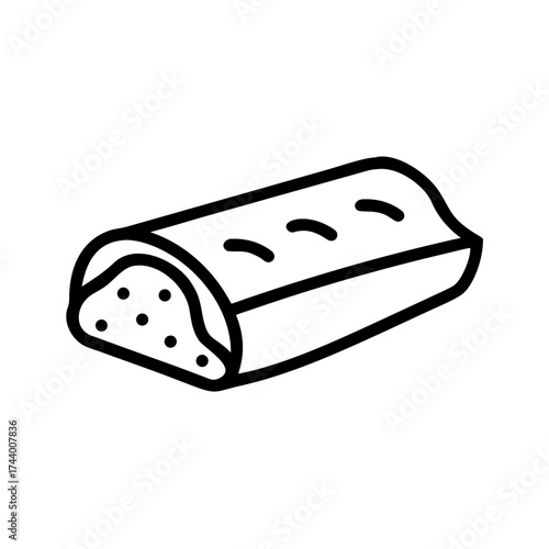 Apple strudel slice illustration in minimalist design style for Oktoberfest concept