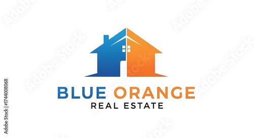 Free Download Blue Orange Real Estate Logo. - GFXLoad