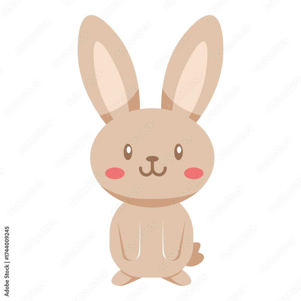 Obraz premium rabbit standing with ears up
