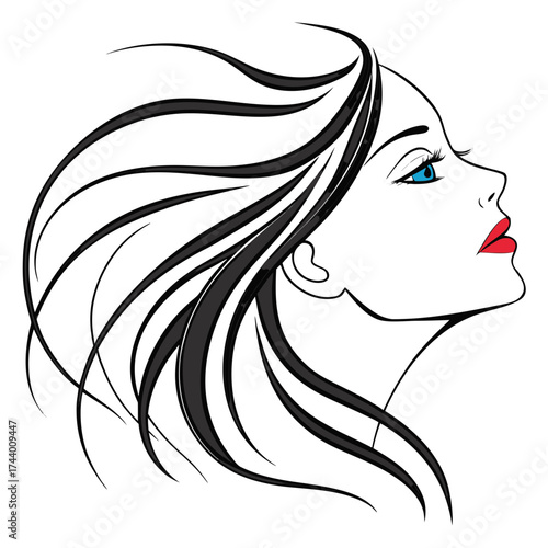 girl with long hair