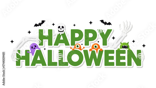 Spooky Halloween Greetings: Spooky illustrations bring the spirit of Halloween alive. A lively display of the holiday spirit. 