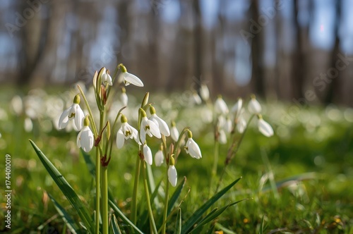 Early spring forest scene f...