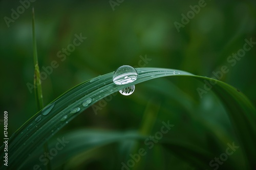 Glossy Water Droplet on Ben...