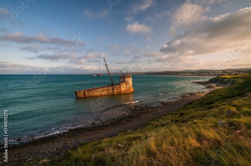 Sunken Vessel near a Remote...
