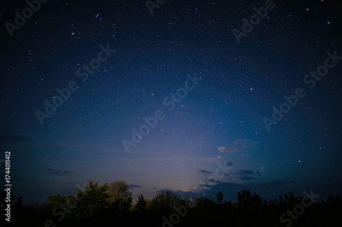 Meteor shower illuminating ...