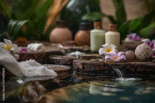 Natural spa wellness with w...