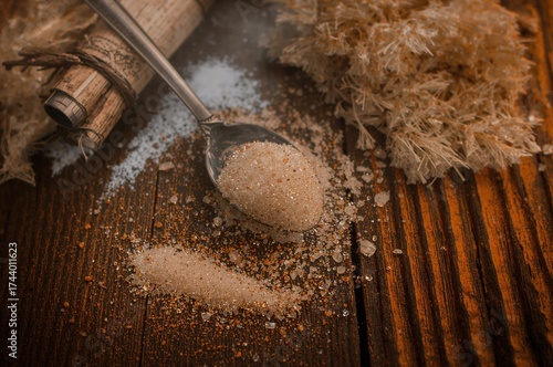 Wooden spoons filled with r...