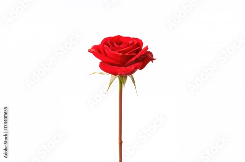 Lone red rose blossom again...