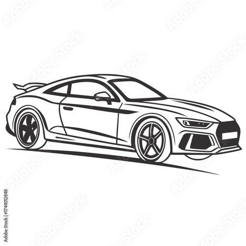 car illustration outline design 


