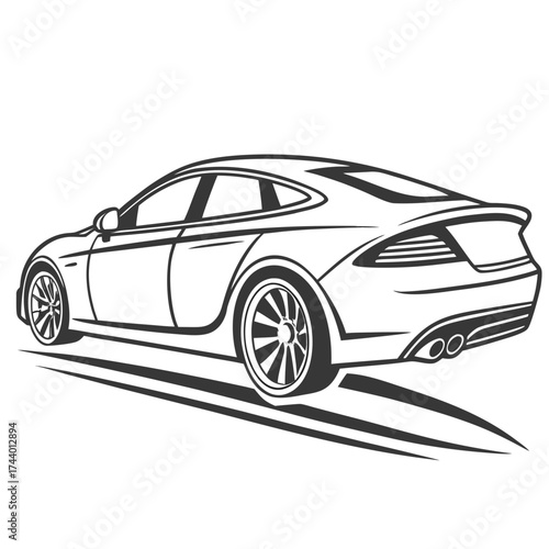 car illustration outline design 
