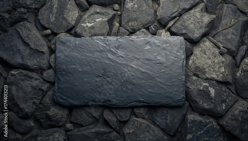 Stone background with a sla...