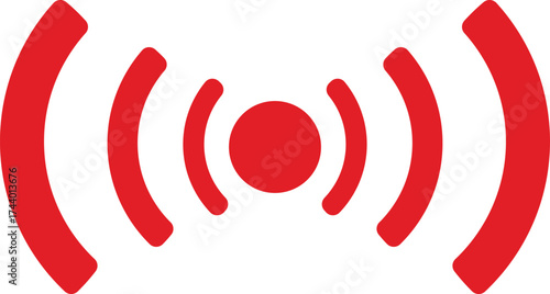 Red live stream icon isolated on transparent background symbol of broadcasting, online video, or realtime event modern and simple design for websites and apps
