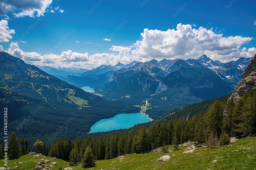 Obraz premium Scenic Mountain Landscape