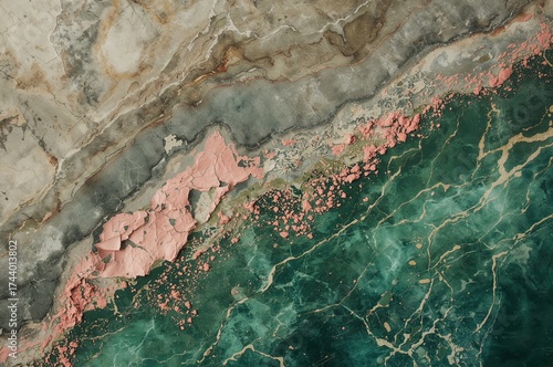 Muted Oil Marble with Brigh...