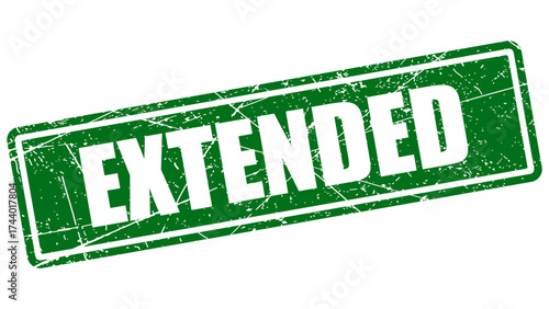 Extended green stamp with grunge texture
