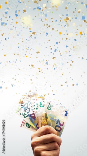Euro Banknotes Disappearing into Thin Air