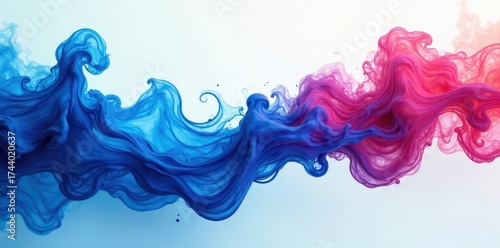 Swirling deep blue ink, vibrant & translucent , style, overlay