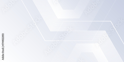 Art white background with gradient color and artistic dynamic hexagon art