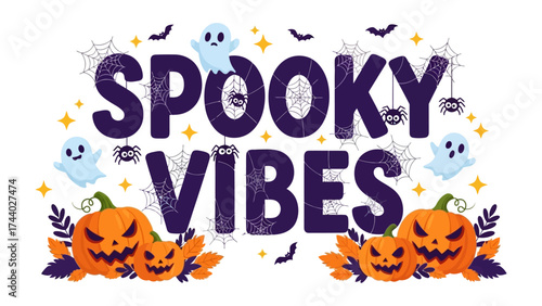 Spooky Vibes Halloween Illustration