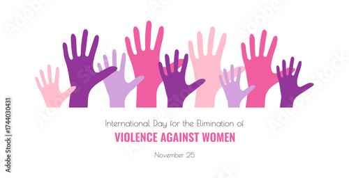 International Day for the Elimination of Violence against Women banner template. 