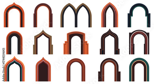 A collection of diverse archway designs and architectural elements.