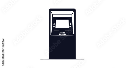 A simple illustration of an automated teller machine unit.