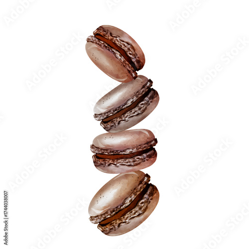 Macaron watercolor⁠
