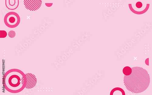 Modern Pink Abstract Geometric Background for Social Media and Banner Design. Illustration vector 10 eps.