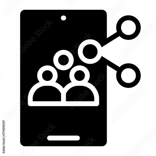 Social media icon glyph style vector illustration
