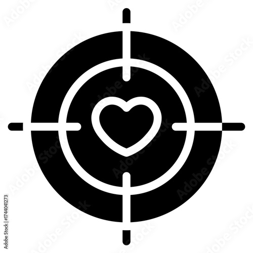 Target audience  icon glyph style vector illustration