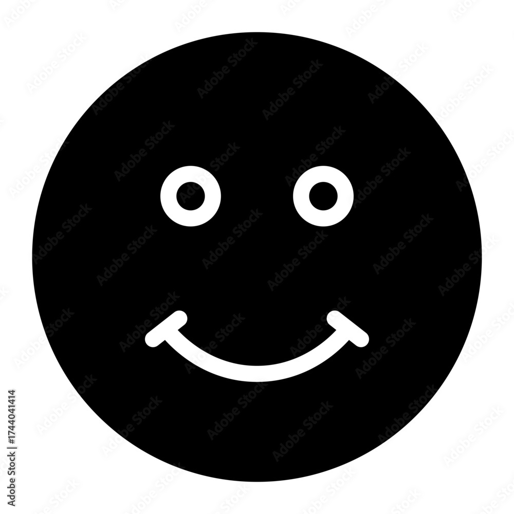 Fototapeta premium Positive emotion icon glyph style vector illustration