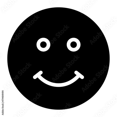 Positive emotion  icon glyph style vector illustration