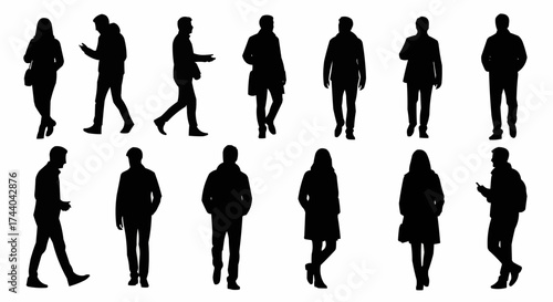silhouettes of people