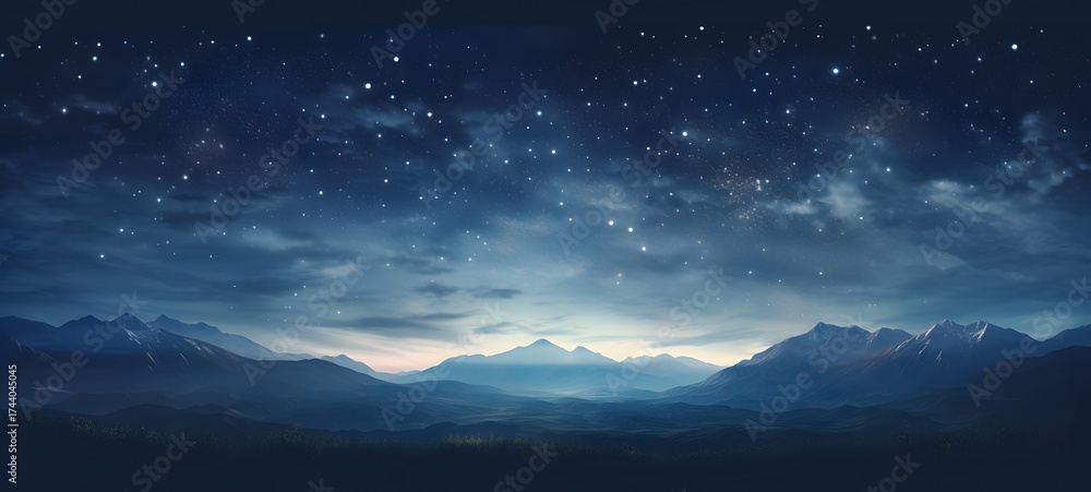 Fototapeta premium Pointillist grunge design of Mountain sky with abstract dotted pattern ,generative AI