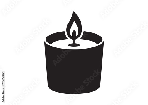 Burning candle Icon, Burning candle vector Design