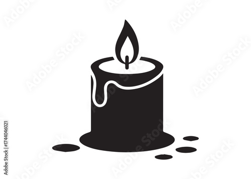 Burning candle Icon, Burning candle vector Design