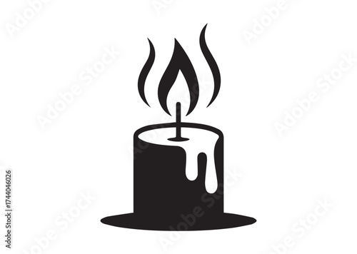 Burning candle Icon, Burning candle vector Design