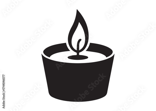 Burning candle Icon, Burning candle vector Design