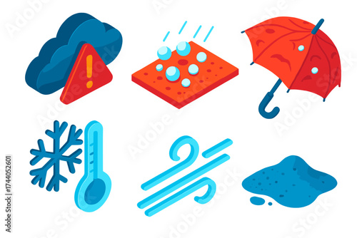 set of winter hats and accessories